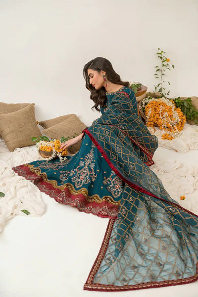 Iznik | Festive Raw Silk 23 | IRS-08 SANGUINE -  Iznik Formal - Original Designer Dress - House of Maryam
