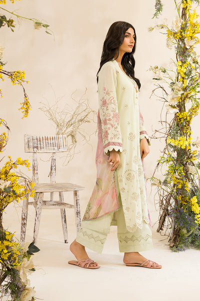 Iznik | Lawnkari 24 | UE-198 SILKGREEN -  Iznik Formal - Original Designer Dress - House of Maryam