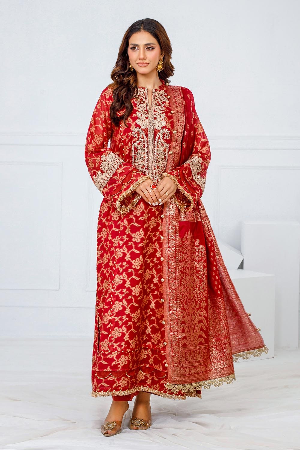 Gul Ahmed | Festive Eid 25 | FE-52073 -  Gul Ahmed Ladies Clothes - Original Designer Dress - House of Maryam