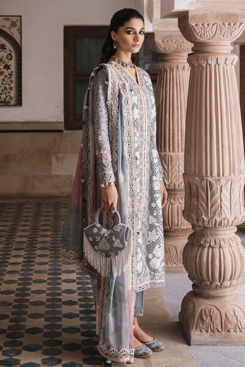 Jazmin | Shahkaar Luxury Lawn 24 | SL24-D3 -  Jazmin Luxury - Original Designer Dress - House of Maryam