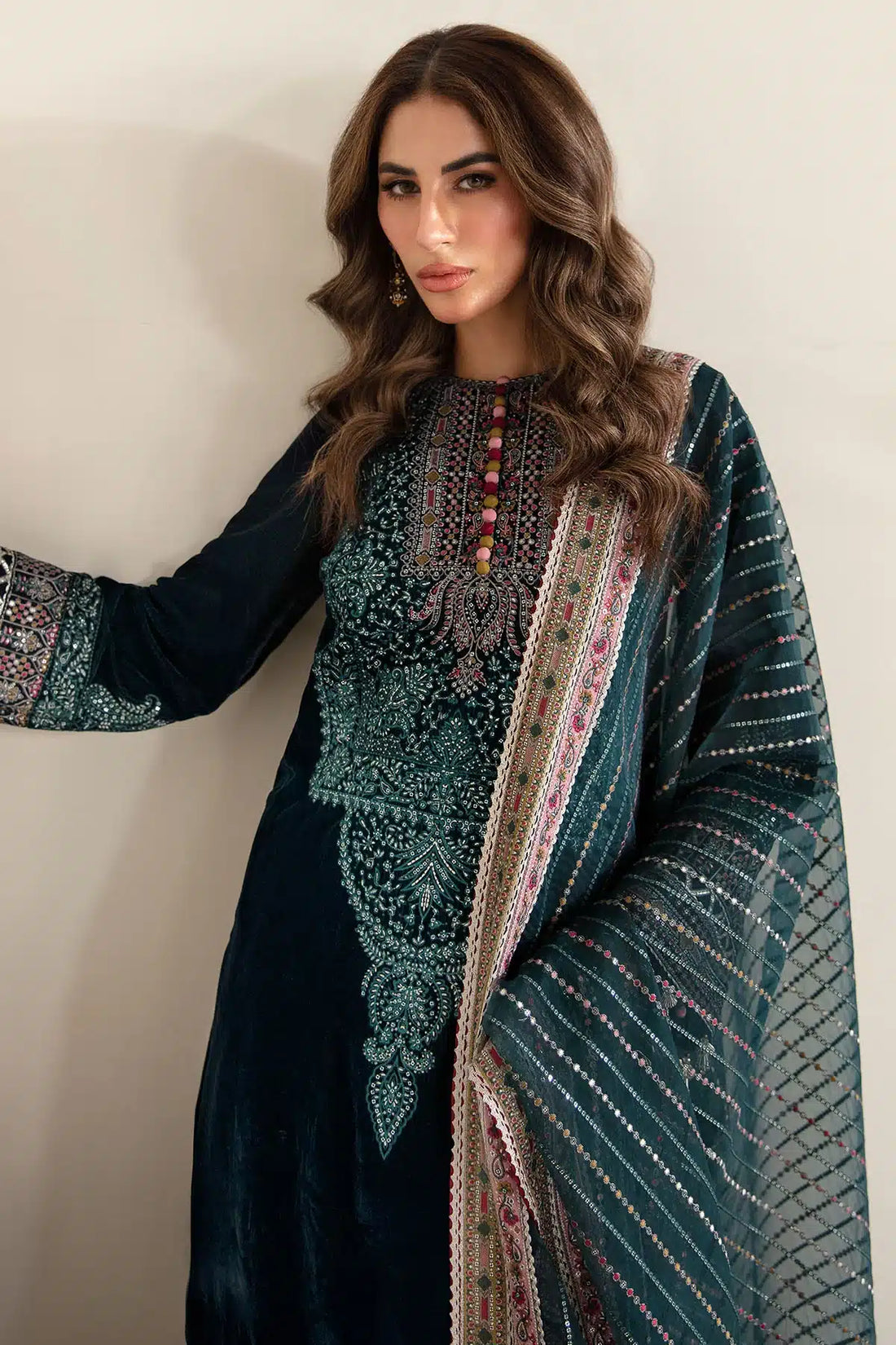 Jazmin | Velvet 23 | VF-2006 by Designer Jazmin - House of Maryam - Pakistani Designer Ethnic Wear in {{ shop.shopifyCountryName }}