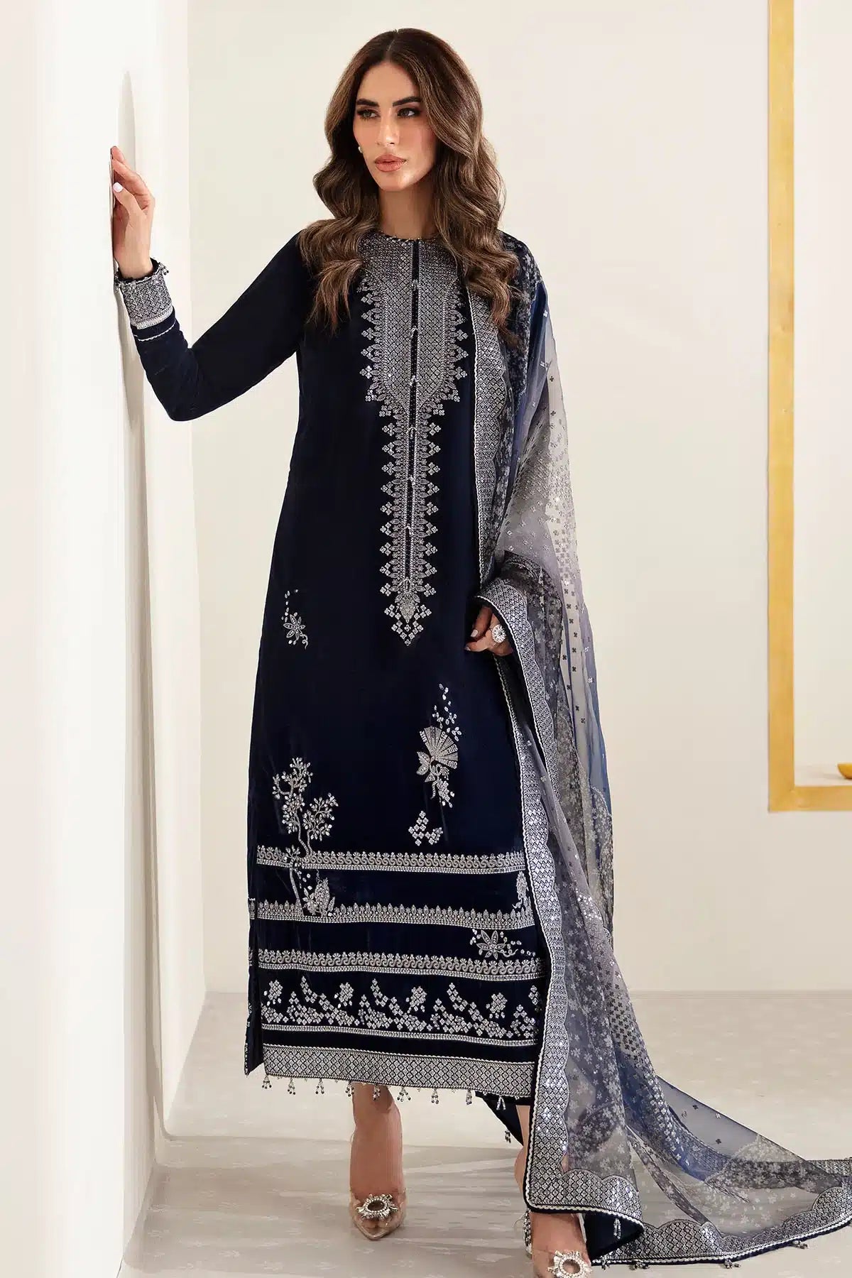 Jazmin | Velvet 23 | VF-2007 by Designer Jazmin - House of Maryam - Pakistani Designer Ethnic Wear in {{ shop.shopifyCountryName }}