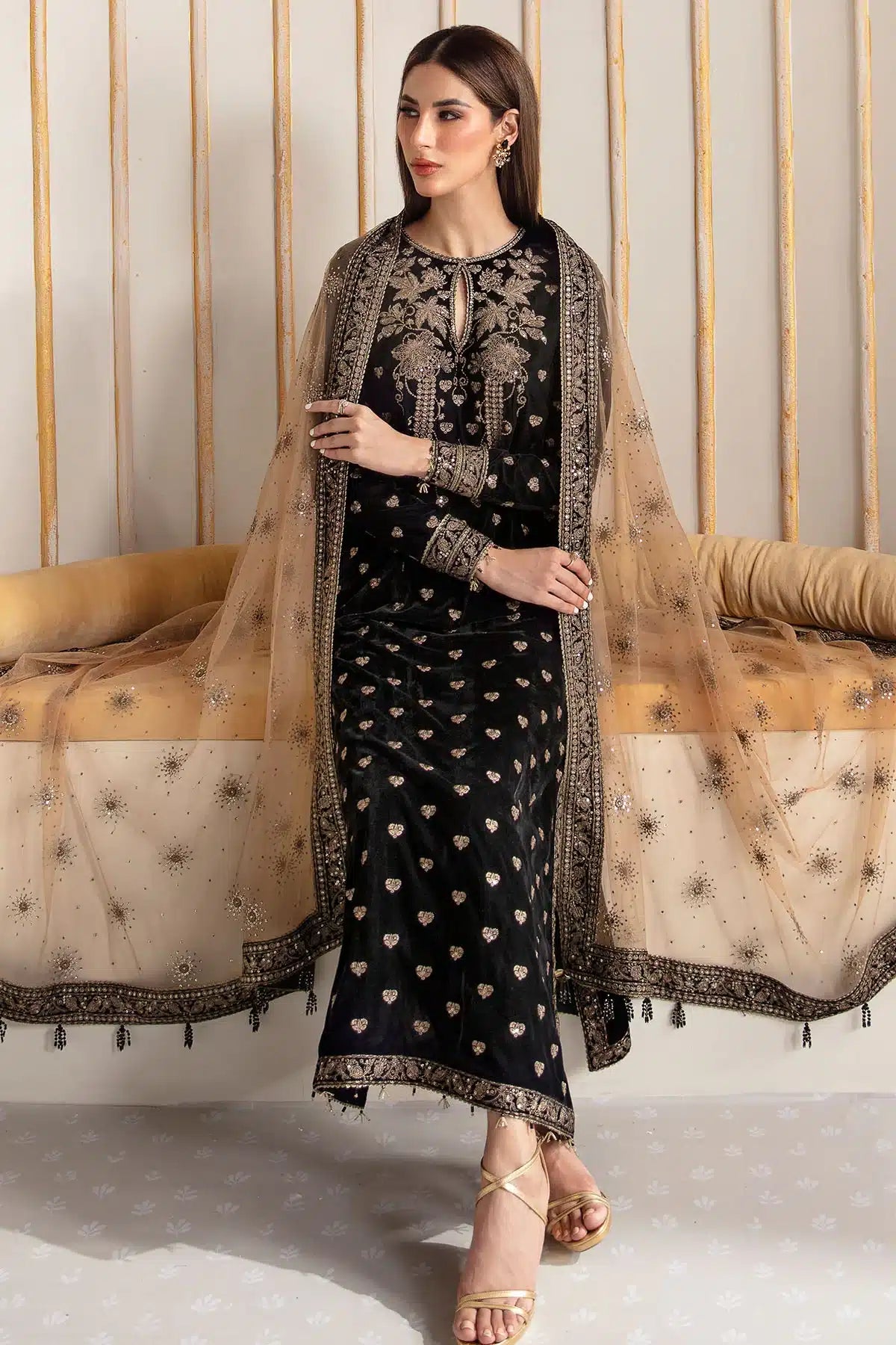 Jazmin | Velvet 23 | VF-2014 by Designer Jazmin - House of Maryam - Pakistani Designer Ethnic Wear in {{ shop.shopifyCountryName }}