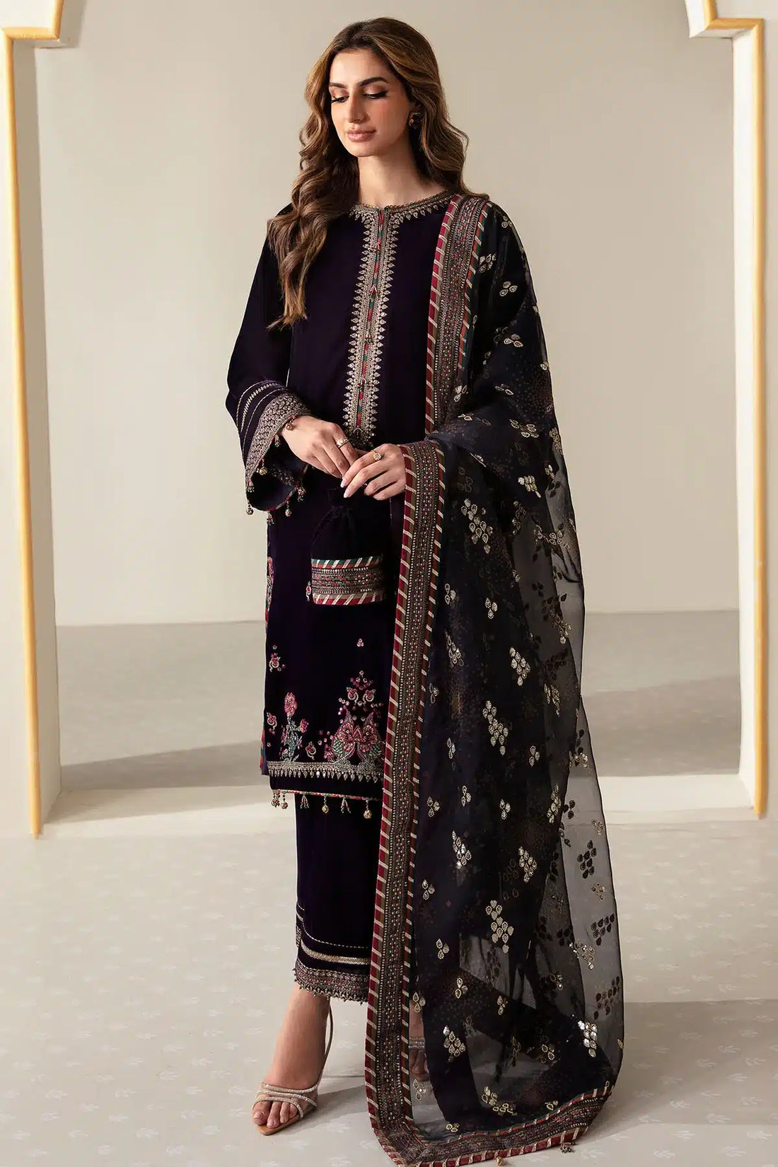 Jazmin | Velvet 23 | VF-2011 by Designer Jazmin - House of Maryam - Pakistani Designer Ethnic Wear in {{ shop.shopifyCountryName }}