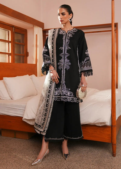 Jeem | Lawn 26 | IVORY INK BLACK-Brand:Jeem-Type:Ladies Clothes-Black-Lawn-House of Maryam- Buy in UK, USA