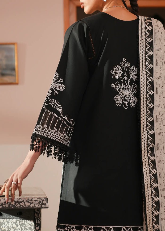 Jeem | Lawn 26 | IVORY INK BLACK-Brand:Jeem-Type:Ladies Clothes-Black-Lawn-House of Maryam- Buy in UK, USA