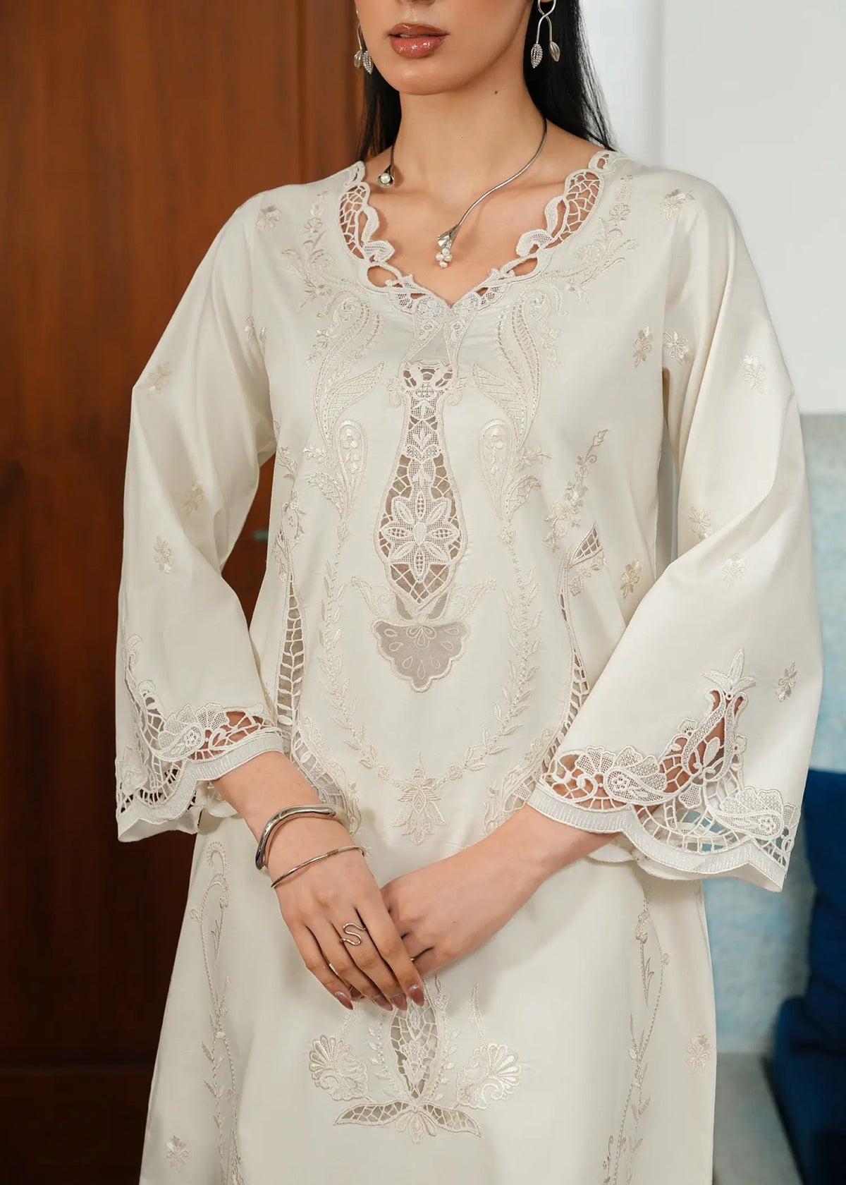 Jeem | Lawn 26 | PEARL MIST-Brand:Jeem-Type:Ladies Clothes-Ivory-Lawn-House of Maryam- Buy in UK, USA