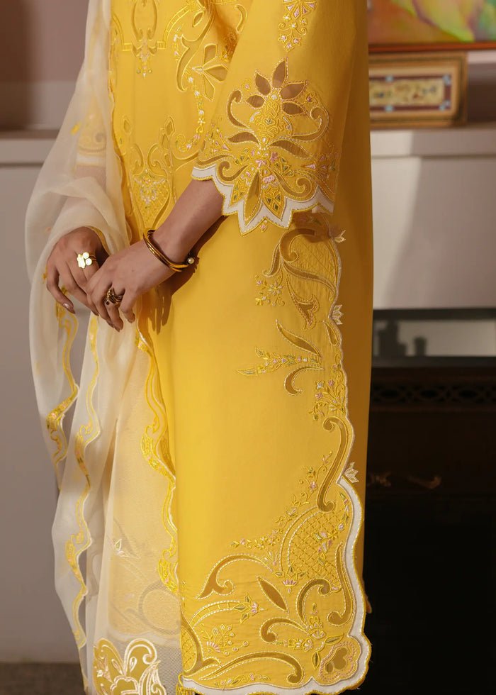 Jeem | Lawn 26 | SUNFLARE-Brand:Jeem-Type:Ladies Clothes-Yellow-Lawn-House of Maryam- Buy in UK, USA