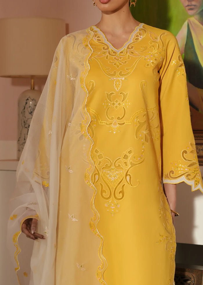 Jeem | Lawn 26 | SUNFLARE-Brand:Jeem-Type:Ladies Clothes-Yellow-Lawn-House of Maryam- Buy in UK, USA