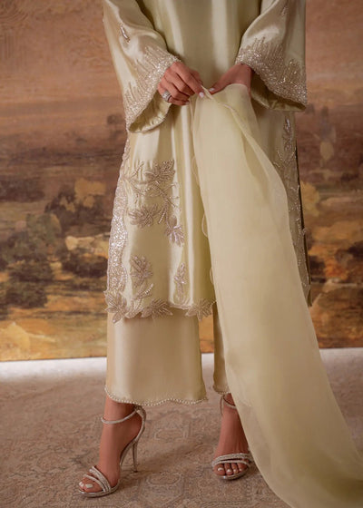 Jeem | Signature Edit 26 | DALIA MINT GREEN-Brand:Jeem-Type:Ladies Clothes-Pistachio Green-Sheesha Silk-House of Maryam- Buy in UK, USA