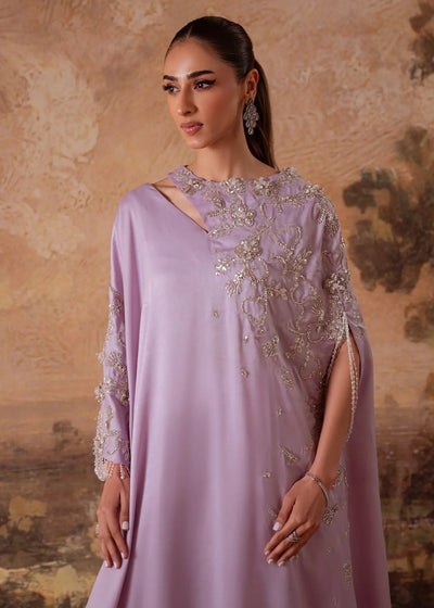 Jeem | Signature Edit 26 | SERENE LILAC-Brand:Jeem-Type:Ladies Clothes-Lilac-Velvet Silk-House of Maryam- Buy in UK, USA