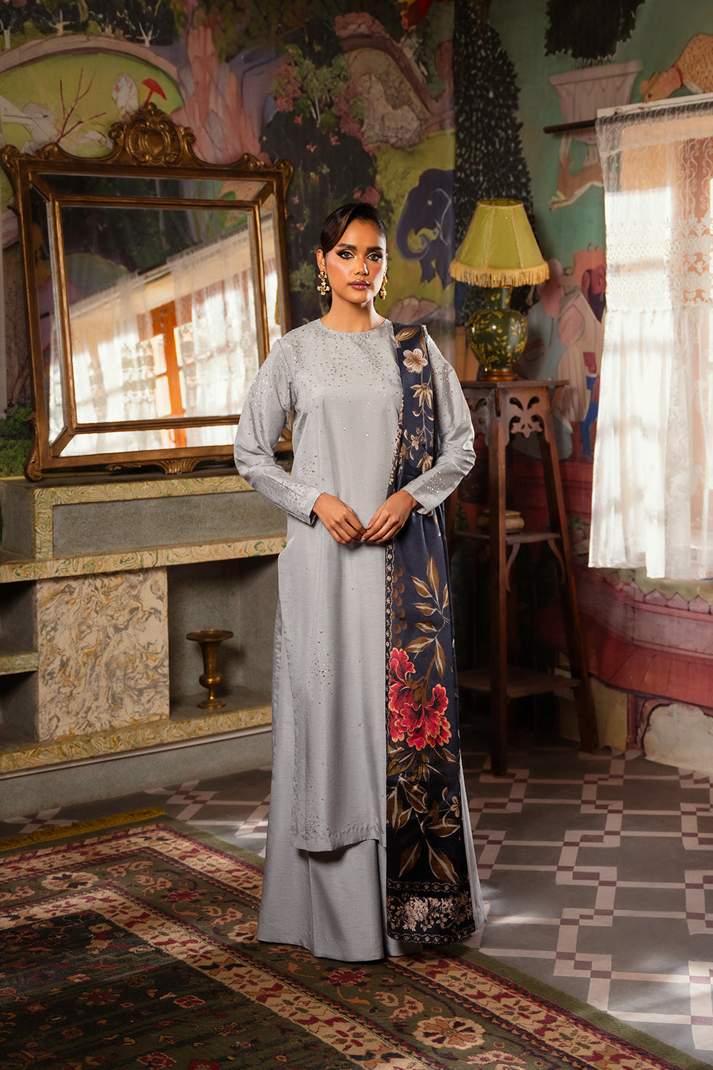 Saira Rizwan | Dahini Silk Pret | SWAN - SRLP04-25 -  Saira Rizwan Ladies Clothes - Original Designer Dress - House of Maryam