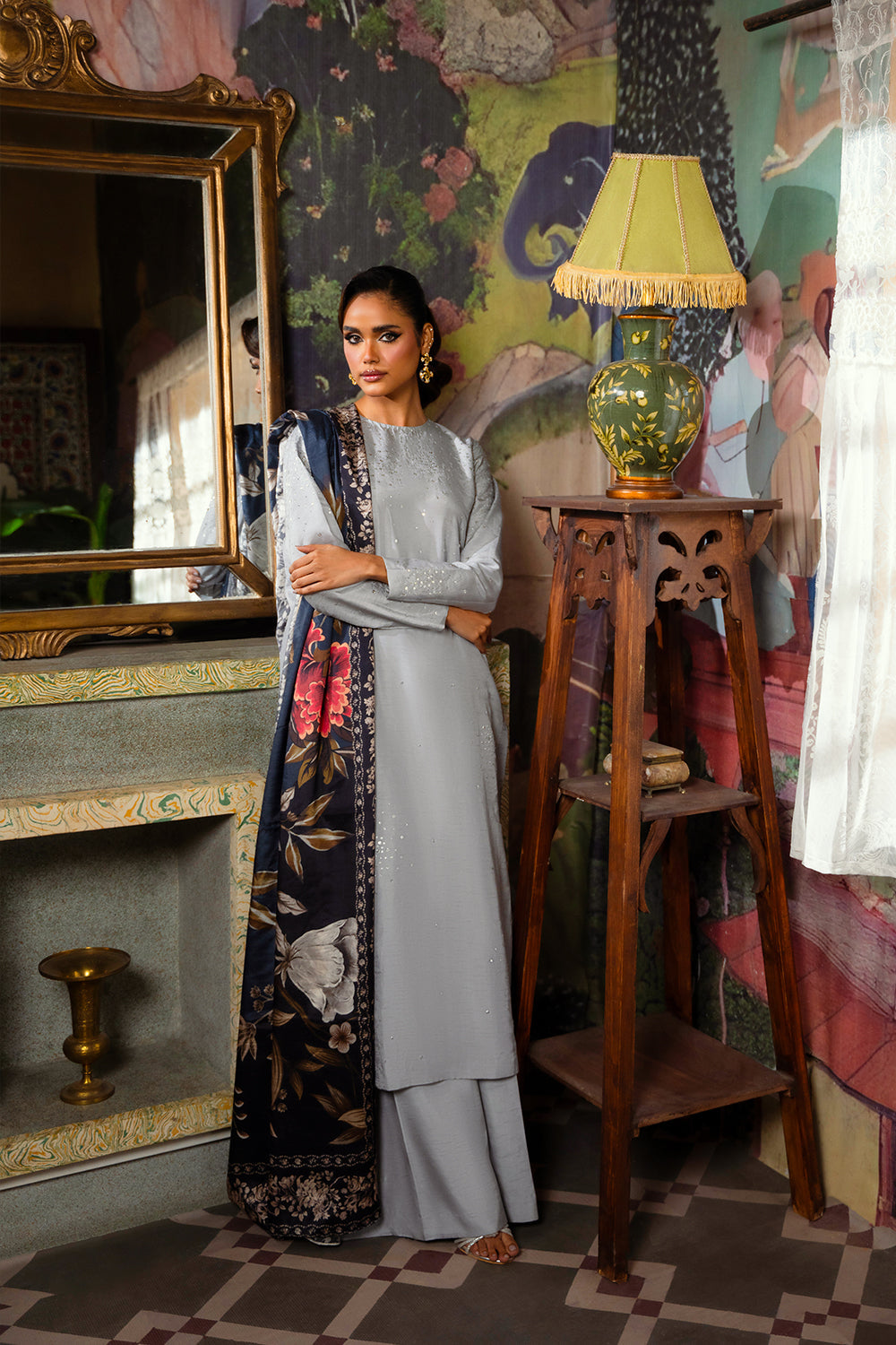 Saira Rizwan | Dahini Silk Pret | SWAN - SRLP04-25 -  Saira Rizwan Ladies Clothes - Original Designer Dress - House of Maryam
