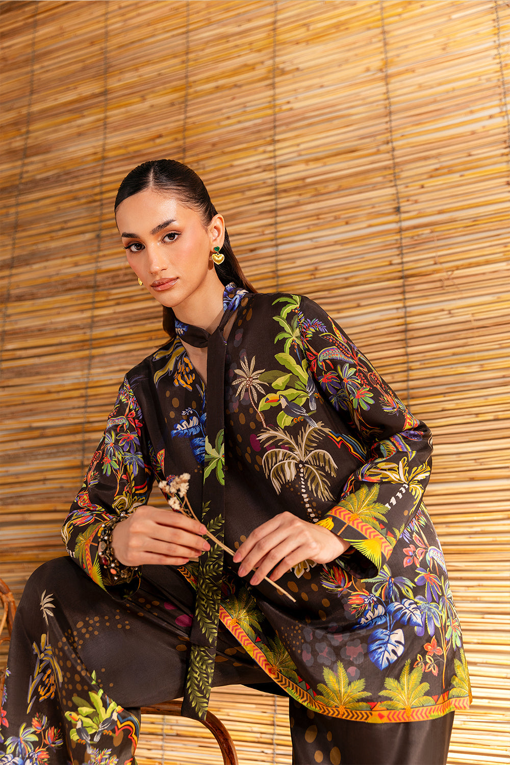 Saira Rizwan | Silk Coords 25 | COCONUT CRUSH - SRSP-25-02, image 4
