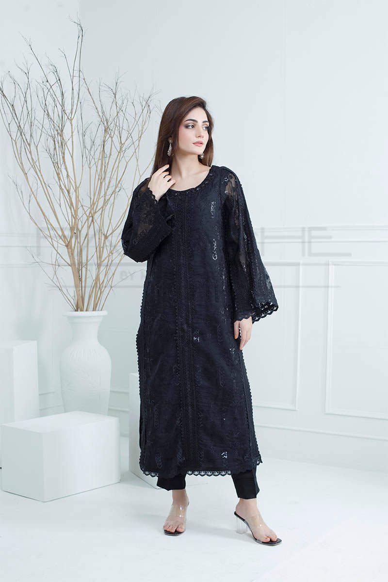 Panache | Pret | Black Radiance -  Panache By Mona clothing - Original Designer Dress - House of Maryam