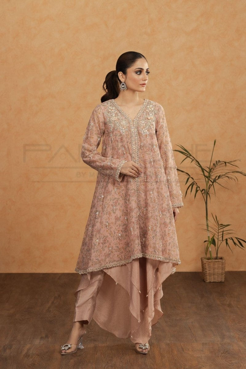 Panache | Pret | Pink Chai -  Panache By Mona  - Original Designer Dress - House of Maryam