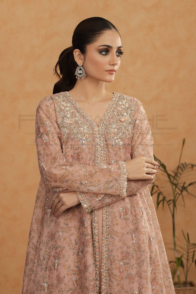 Panache | Pret | Pink Chai -  Panache By Mona  - Original Designer Dress - House of Maryam