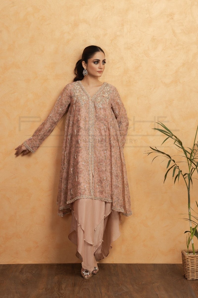 Panache | Pret | Pink Chai -  Panache By Mona  - Original Designer Dress - House of Maryam