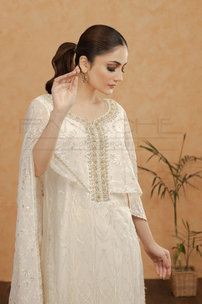 Panache | Pret | White Grace -  Panache By Mona  - Original Designer Dress - House of Maryam