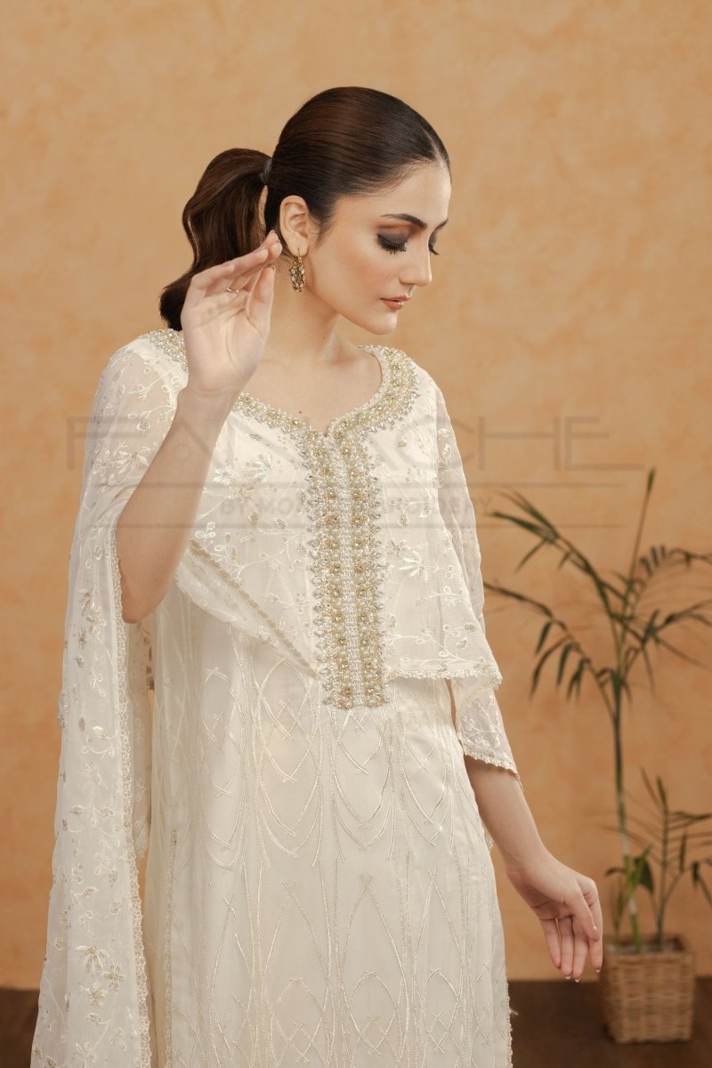 Panache | Pret | White Grace -  Panache By Mona  - Original Designer Dress - House of Maryam