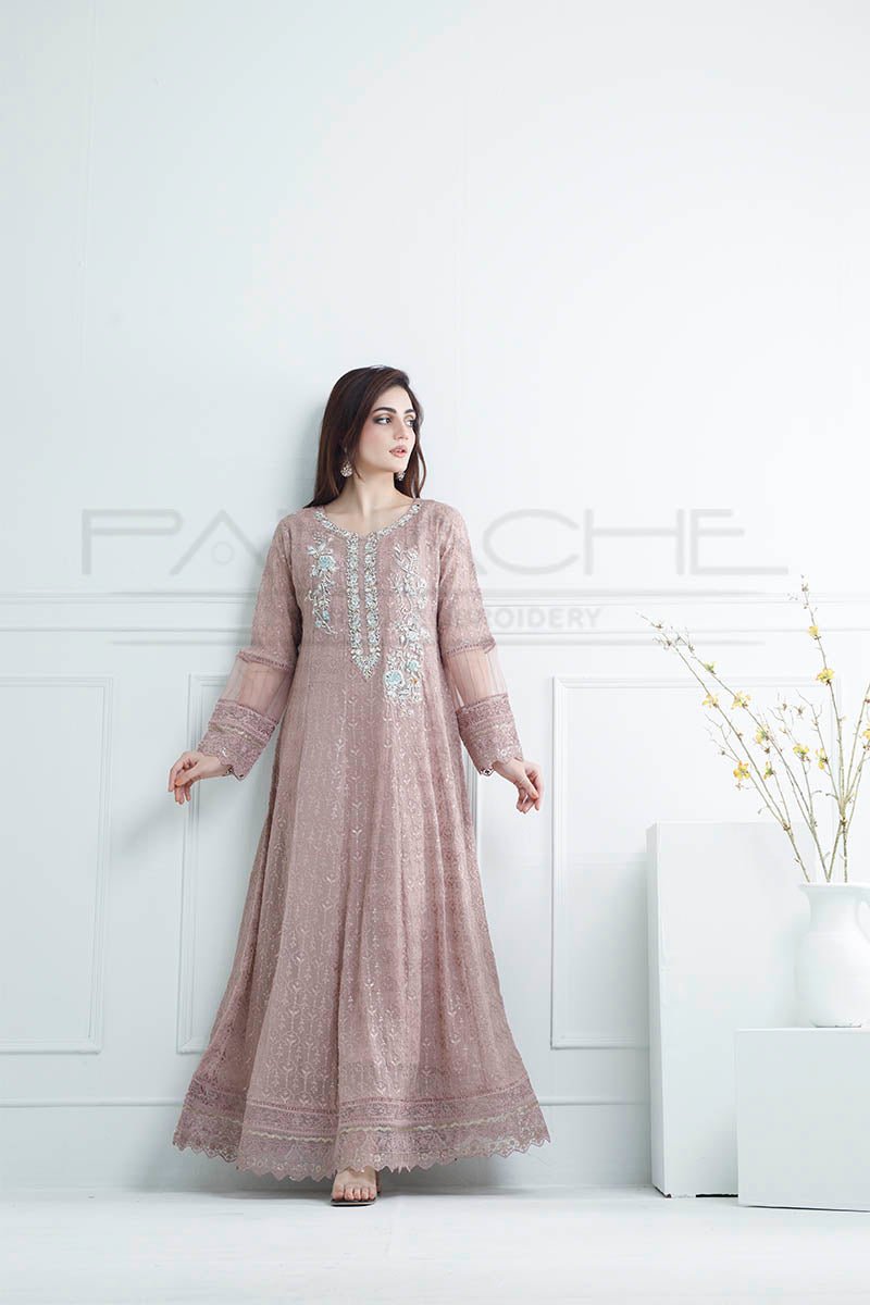 Panache | Pret | Dusty Rose Elegance -  Panache By Mona clothing - Original Designer Dress - House of Maryam