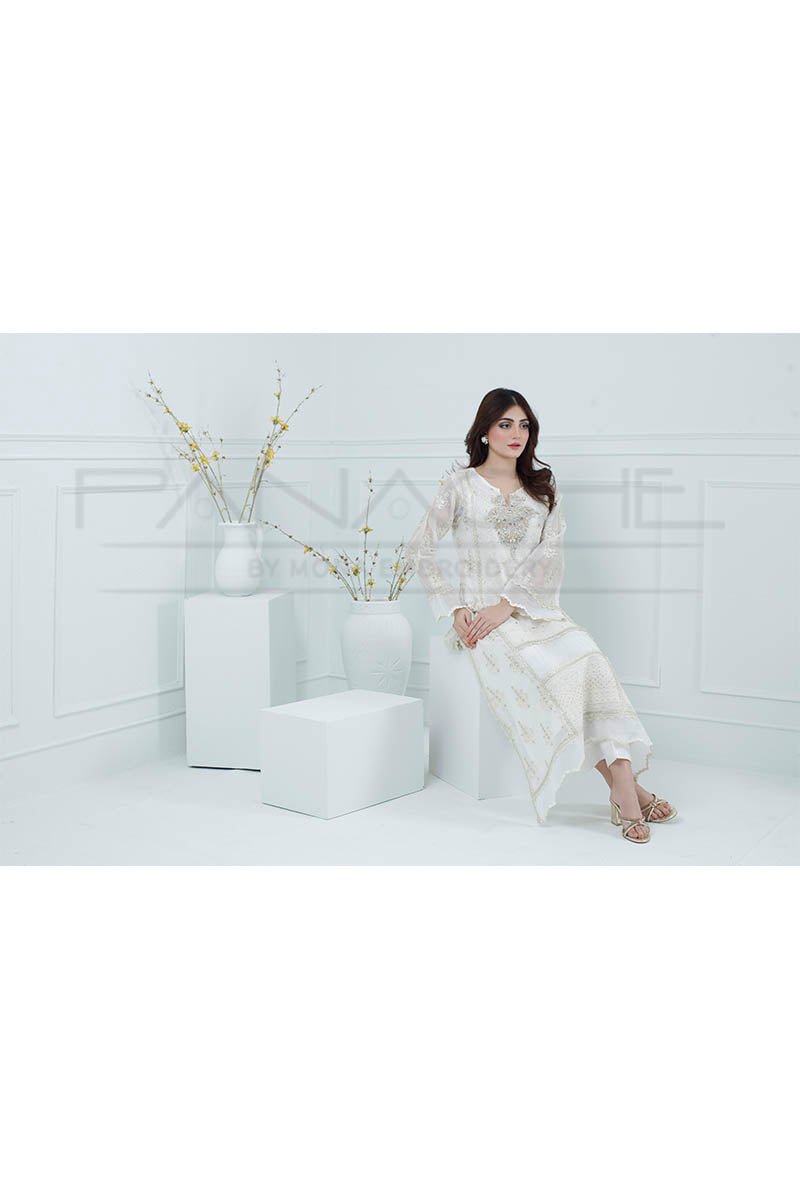 Panache | Pret | Ivory Mirage -  Panache By Mona dresses - Original Designer Dress - House of Maryam