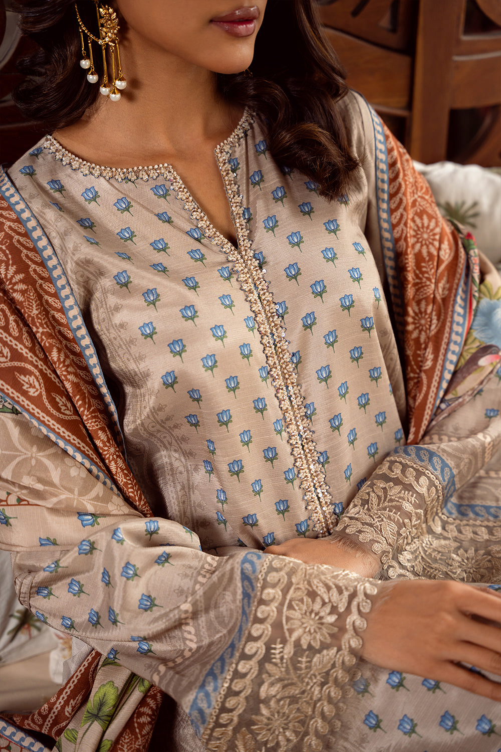 Saira Rizwan | Dahini Silk Pret | MERCINA - SRLP06-25 -  Saira Rizwan Ladies Clothes - Original Designer Dress - House of Maryam
