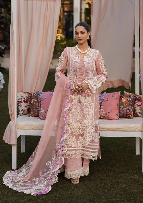 Kahf Premium | Luxury Lawn 25 | KLR-09 Bellerose-Brand:Kahf Premium-Type:Ladies Clothes-Pink-Lawn-House of Maryam- Buy in UK, USA