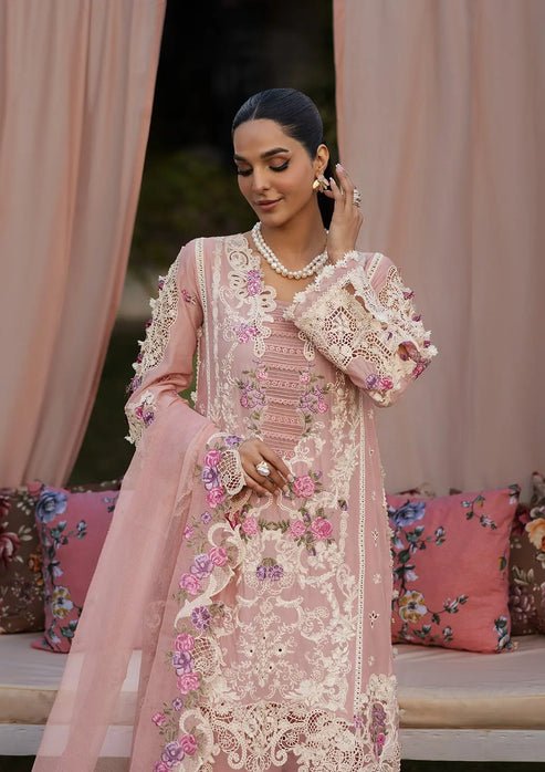 Kahf Premium | Luxury Lawn 25 | KLR-09 Bellerose-Brand:Kahf Premium-Type:Ladies Clothes-Pink-Lawn-House of Maryam- Buy in UK, USA