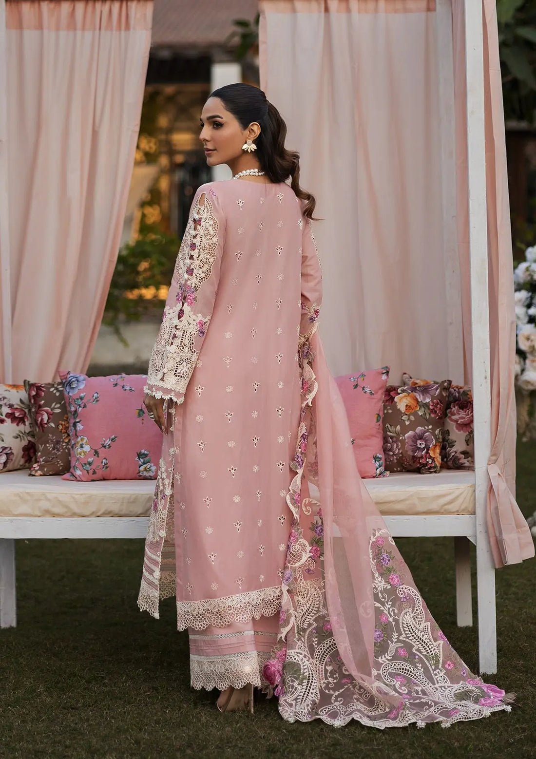 Kahf Premium | Luxury Lawn 25 | KLR-09 Bellerose-Brand:Kahf Premium-Type:Ladies Clothes-Pink-Lawn-House of Maryam- Buy in UK, USA
