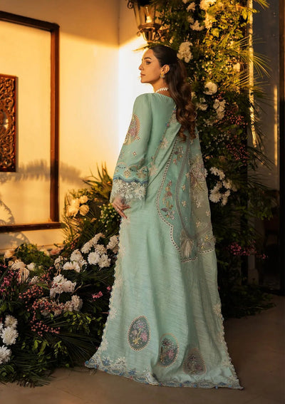 Kahf Premium | Luxury Lawn 25 | KLR-10 Elva-Brand:Kahf Premium-Type:Ladies Clothes-Sky Blue-Lawn-House of Maryam- Buy in UK, USA