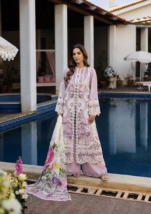Kahf Premium | Luxury Lawn 25 | KLR-11 Bloom-Brand:Kahf Premium-Type:Ladies Clothes-Lilac-Lawn-House of Maryam- Buy in UK, USA