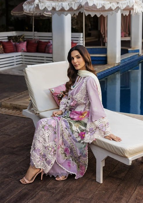 Kahf Premium | Luxury Lawn 25 | KLR-11 Bloom-Brand:Kahf Premium-Type:Ladies Clothes-Lilac-Lawn-House of Maryam- Buy in UK, USA
