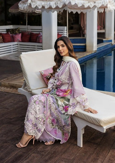 Kahf Premium | Luxury Lawn 25 | KLR-11 Bloom-Brand:Kahf Premium-Type:Ladies Clothes-Lilac-Lawn-House of Maryam- Buy in UK, USA