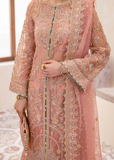 Kanwal Malik | Mirha Eid Luxury Pret 25 | Eshaal-Brand:Kanwal Malik-Type:Ladies Clothes-Pink-Organza-House of Maryam- Buy in UK, USA