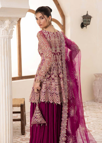 Kanwal Malik | Mirha Eid Luxury Pret 25 | Kaira-Brand:Kanwal Malik-Type:Ladies Clothes-Plum-Net-House of Maryam- Buy in UK, USA