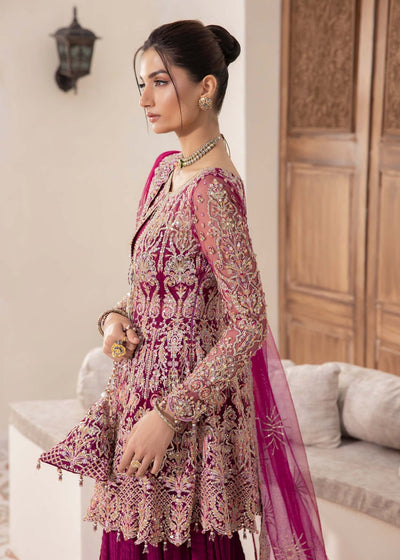 Kanwal Malik | Mirha Eid Luxury Pret 25 | Kaira-Brand:Kanwal Malik-Type:Ladies Clothes-Plum-Net-House of Maryam- Buy in UK, USA