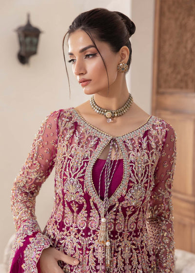 Kanwal Malik | Mirha Eid Luxury Pret 25 | Kaira-Brand:Kanwal Malik-Type:Ladies Clothes-Plum-Net-House of Maryam- Buy in UK, USA