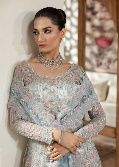 Kanwal Malik | Mirha Eid Luxury Pret 25 | Lily-Brand:Kanwal Malik-Type:Ladies Clothes-Sky Blue-Net-House of Maryam- Buy in UK, USA