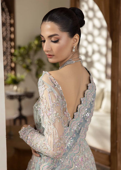 Kanwal Malik | Mirha Eid Luxury Pret 25 | Lily-Brand:Kanwal Malik-Type:Ladies Clothes-Sky Blue-Net-House of Maryam- Buy in UK, USA
