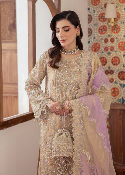 Kanwal Malik | Mirha Eid Luxury Pret 25 | Mahin-Brand:Kanwal Malik-Type:Ladies Clothes-Beige-Lawn-House of Maryam- Buy in UK, USA