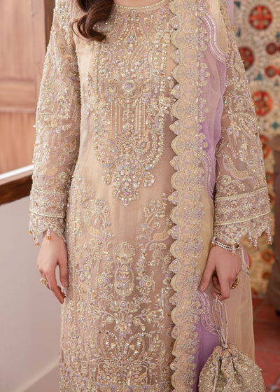 Kanwal Malik | Mirha Eid Luxury Pret 25 | Mahin-Brand:Kanwal Malik-Type:Ladies Clothes-Beige-Lawn-House of Maryam- Buy in UK, USA