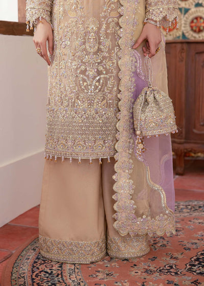 Kanwal Malik | Mirha Eid Luxury Pret 25 | Mahin-Brand:Kanwal Malik-Type:Ladies Clothes-Beige-Lawn-House of Maryam- Buy in UK, USA