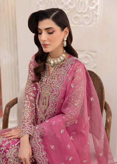 Kanwal Malik | Mirha Eid Luxury Pret 25 | Risha-Brand:Kanwal Malik-Type:Ladies Clothes-Pink-Synthetic Organza-House of Maryam- Buy in UK, USA