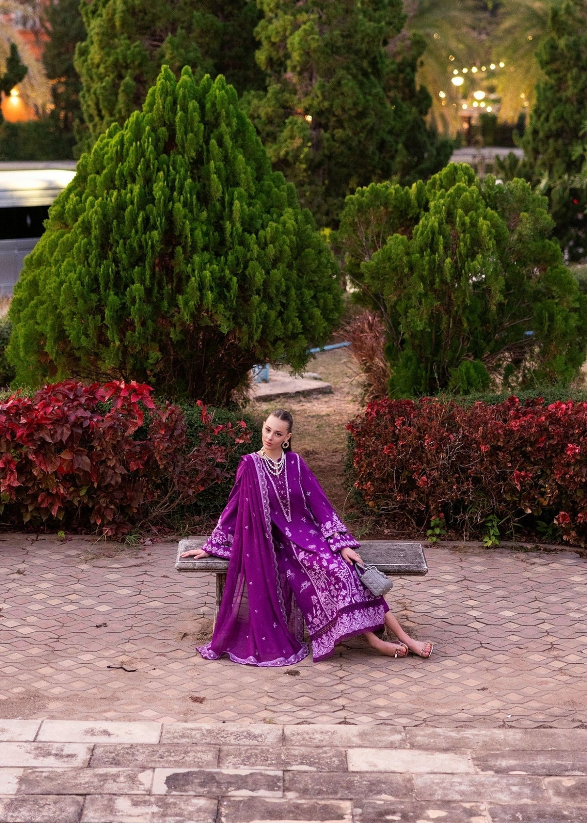 Kanwal Malik | Siena Pret | Cyra-Brand:Kanwal Malik-Type:Ladies Clothes-Plum-Lawn-House of Maryam- Buy in UK, USA