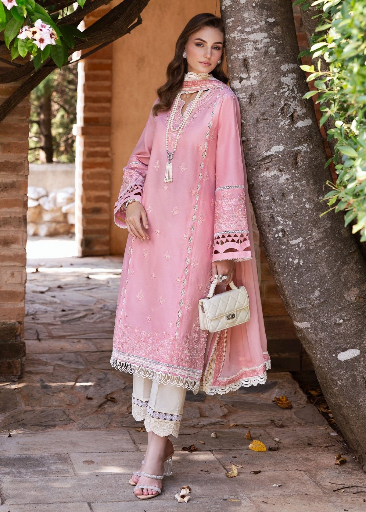 Kanwal Malik | Siena Pret | Flora-Brand:Kanwal Malik-Type:Ladies Clothes-Blush Pink-Lawn-House of Maryam- Buy in UK, USA
