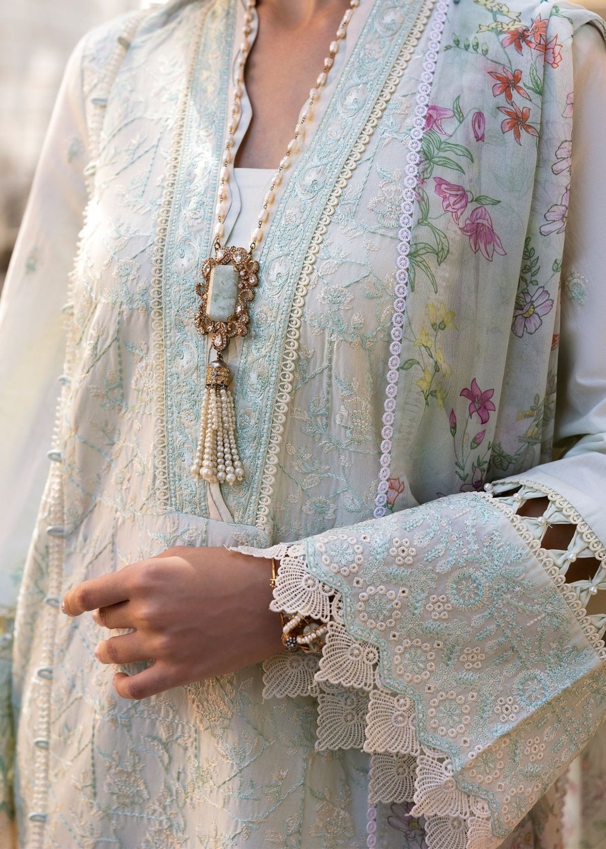 Kanwal Malik | Siena Pret | Mirel-Brand:Kanwal Malik-Type:Ladies Clothes-Mint-Lawn-House of Maryam- Buy in UK, USA