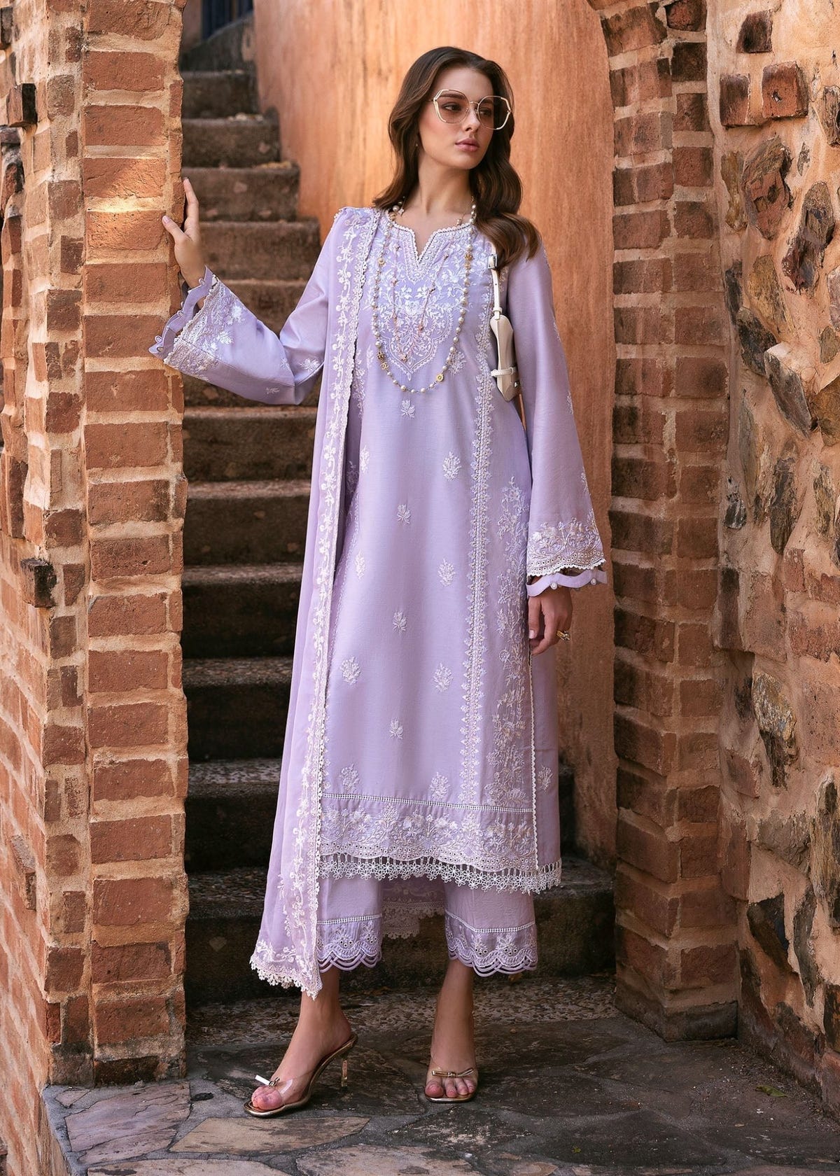 Kanwal Malik | Siena Pret | Zoe-Brand:Kanwal Malik-Type:Ladies Clothes-Lilac-Lawn-House of Maryam- Buy in UK, USA