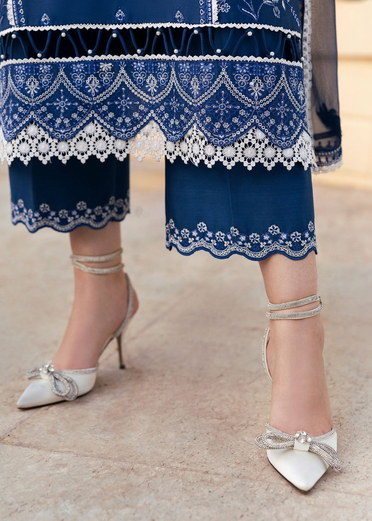 Kanwal Malik | Siena Pret | Zuha-Brand:Kanwal Malik-Type:Ladies Clothes-Navy Blue-Lawn-House of Maryam- Buy in UK, USA