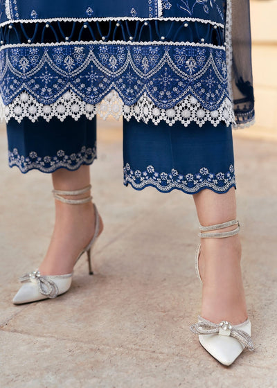 Kanwal Malik | Siena Pret | Zuha-Brand:Kanwal Malik-Type:Ladies Clothes-Navy Blue-Lawn-House of Maryam- Buy in UK, USA